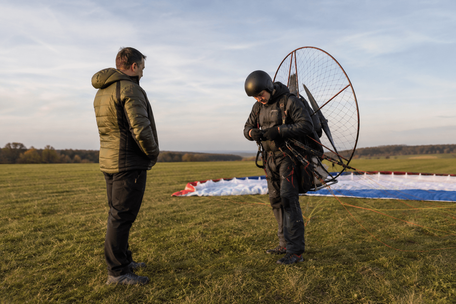 Výcvik motorového paraglidingu v Přibyslavi